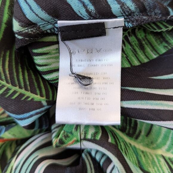 Bronx and Banco Jungle Jumpsuit Tropical Palms Green Black Size XXL Preowned - Picture 14 of 16